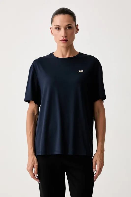 EA7 Emporio Armani T-shirt damski z wiskozą