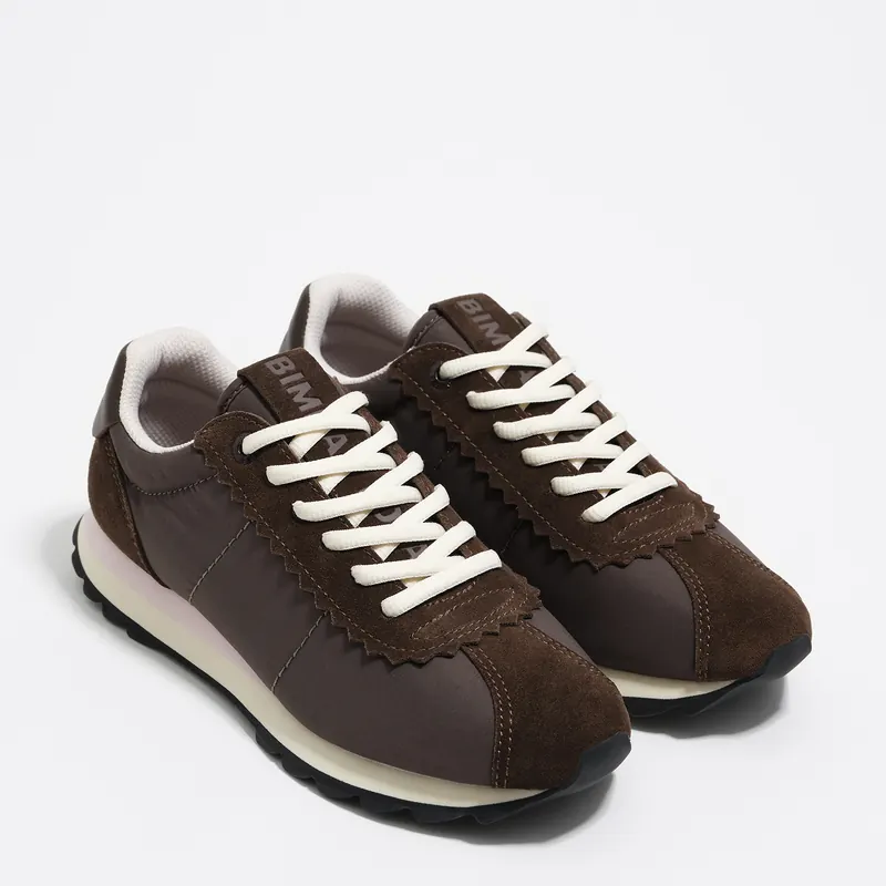 Buty sportowe retro dwoina i nylon 13 18 brązowe