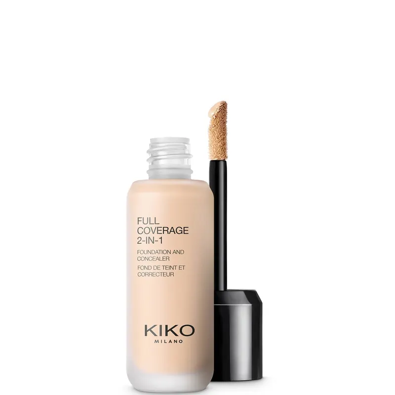 KIKO Milano Full Coverage 2-in-1 Foundation and Concealer 25ml (Various Shades) - 01 Warm Rose