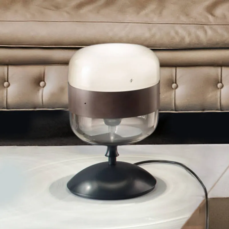 Designerska lampa stołowa Futura ze szkła, 29 cm