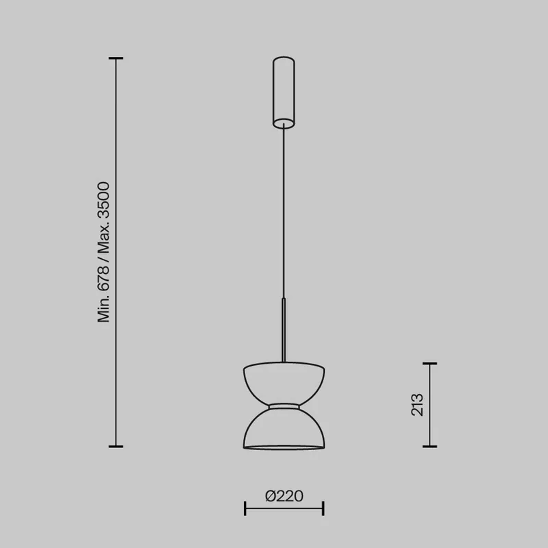 Lampa wisząca Maytoni LED Kyoto, biała, Ø 22 cm, szkło, metal