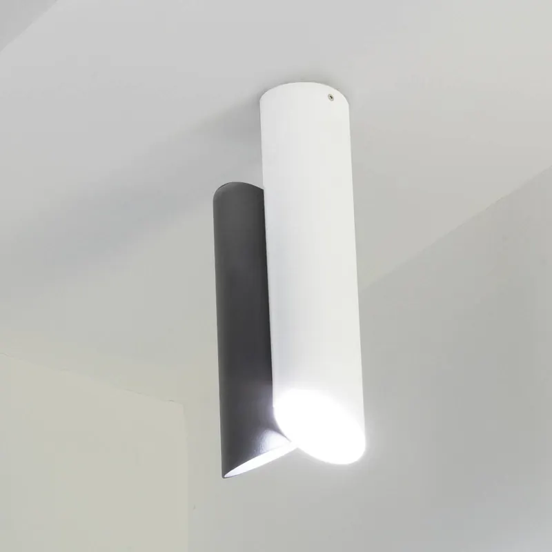Nemo Żarówka rurkowa LED lampa sufitowa 2-punktowa biały/szary