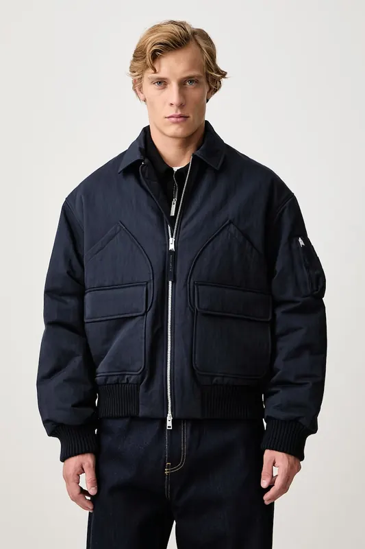 Maison Kitsuné  Bomber kurtka z bawełną męska
