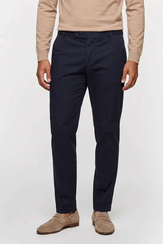 Brooks Brothers Chino Cotton Navy Maat: W34 | Chino's Outlet | Heren | Blauw
