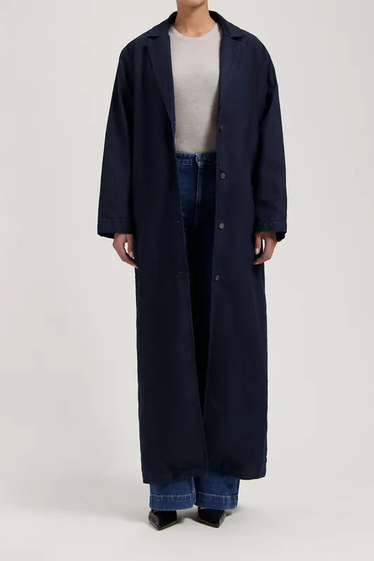 Mud Jeans Elin Trench Rinse Maat: S | Spijkerjassen Outlet | Dames | Blauw