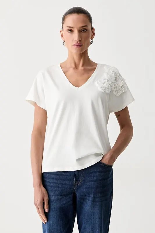 Morgan T-shirt damski bawełniany DROSE
