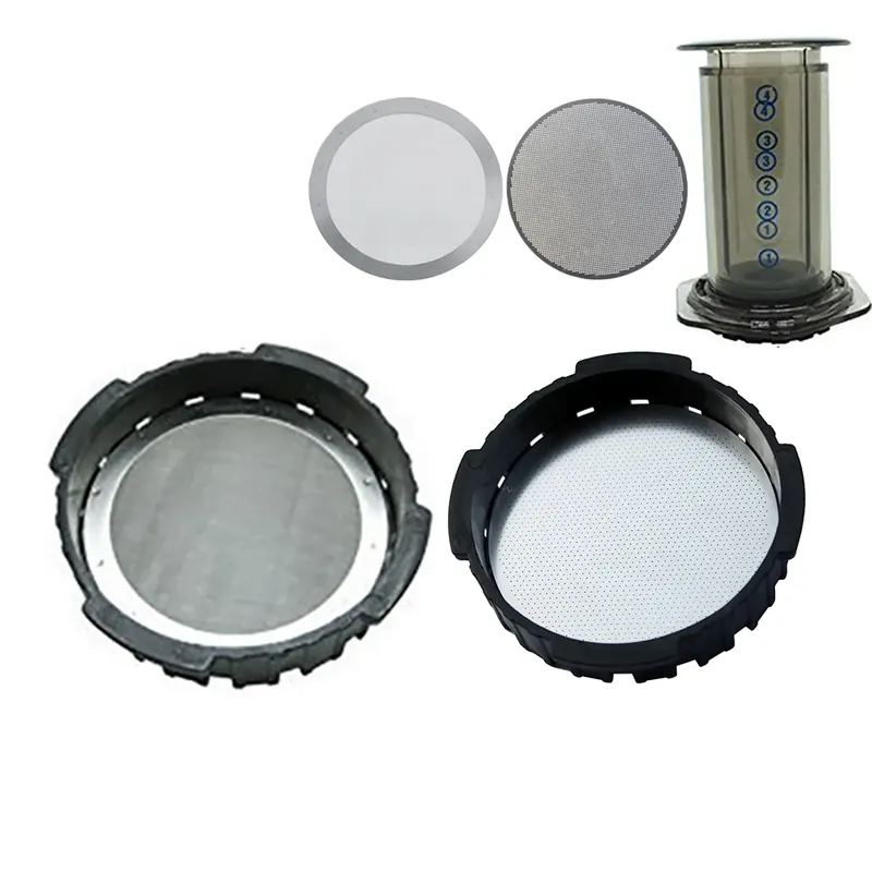 2 sztuk/partia 61MM filtr siatkowy do kawy wielokrotnego użytku siatka filtracyjna ze stali nierdzewnej do ekspresu do kawy Aeropress akcesoria kuchenne