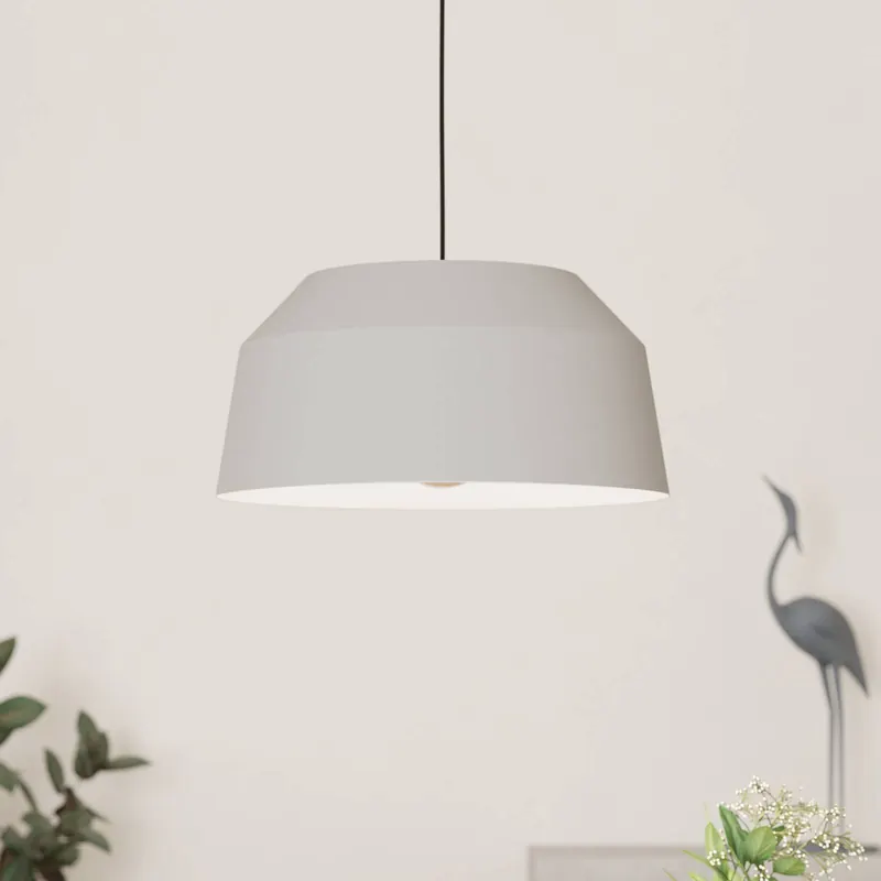 Lampa wisząca Contrisa w kolorze szarym, 1-punktowa, Ø 38 cm