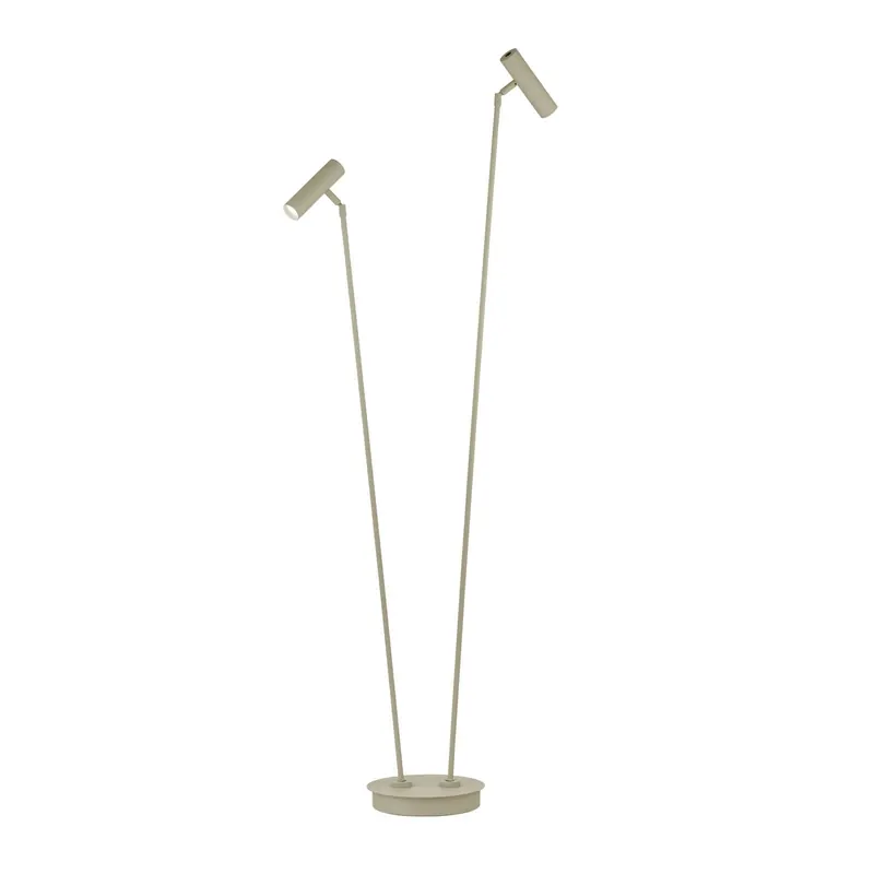 Lampa stojąca LED Tom Pro, kolor piaskowy, 2-punktowa, CCT, ściemniany