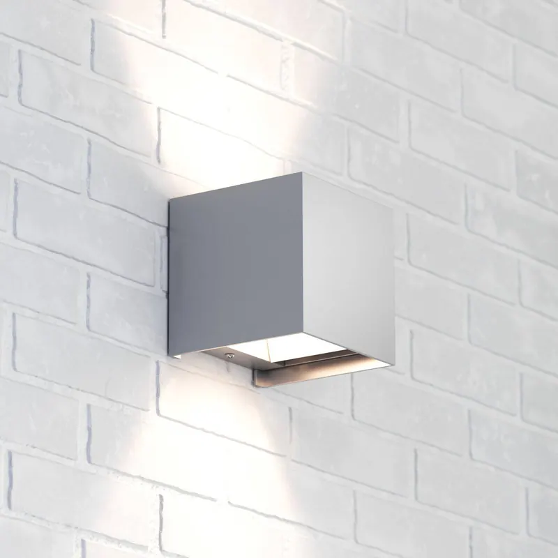 Lampa ścienna Zuza 2, kolor aluminium, metal, cztery skrzydła, 10 cm, G9