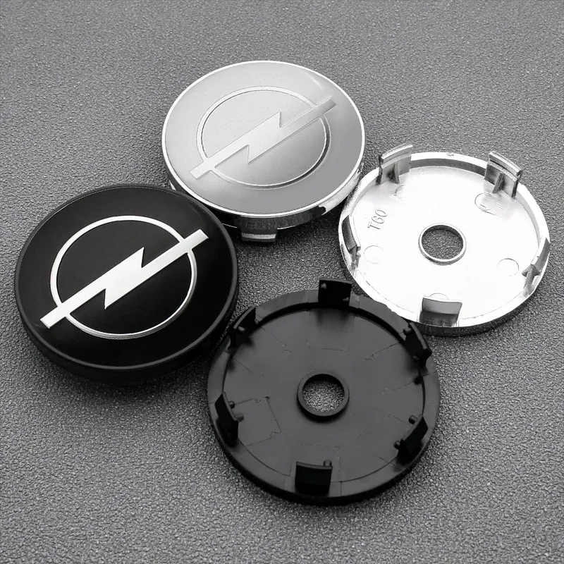4 szt. 56mm 60mm Dekielki na felgi samochodowe do Opel Astra Grandland Corsa Mokka Frontera Insignia Zafira Naklejki na felgi Akcesoria
