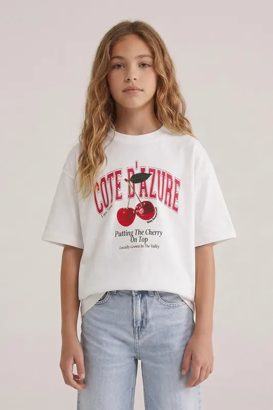 Cars Jeans Girls Indra Ts White Maat: 14 | T-Shirts Outlet | Unisex | Wit