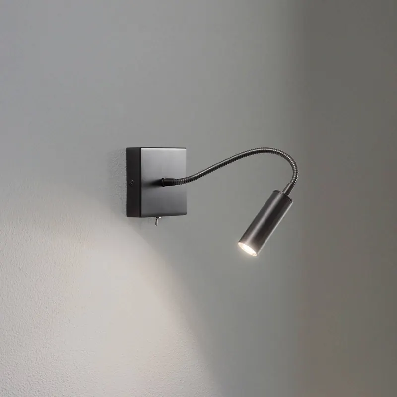 Lampa ścienna Ojos, antracyt, lampka do czytania, regulowana, 33 cm, G9