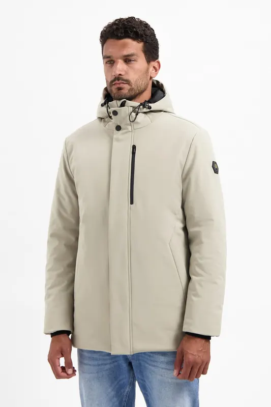 No Excess Jacket Long Soft Shell Stone Maat: XL | Winterjassen Outlet | Heren | Beige