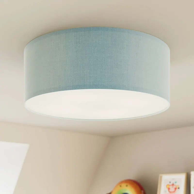 Lampa sufitowa Rondo Kids, Ø 38 cm, niebieska