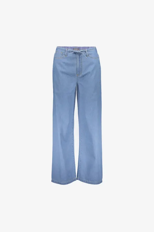 Geisha Jeans Wide Bleached Denim Maat: 2XL | Wijde Broeken Outlet | Dames | Blauw