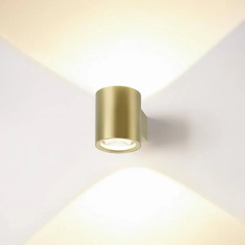Kinkiet LED SLV Oculus, kolor mosiężny, średnica 9 cm, funkcja „ściemniana do