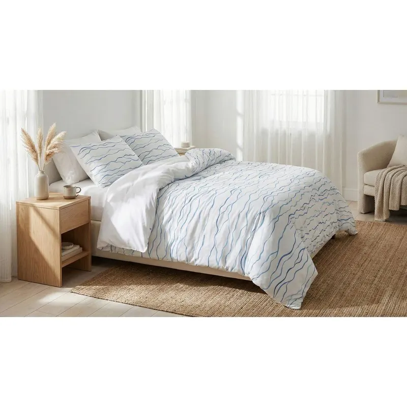 Biała pościel dwuosobowa 200x200 cm Serenity – Mijolnir