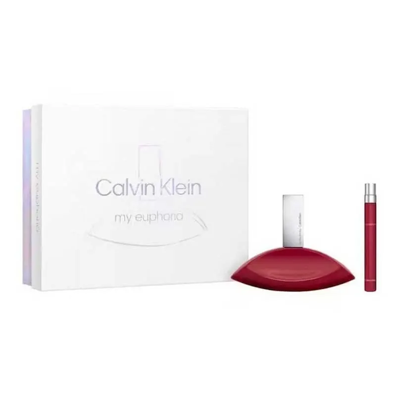 Calvin klein My Euphoria Zestaw upominkowy dla kobiet woda perfumowana 100 ml a miniatua woda perfumowana 10 ml