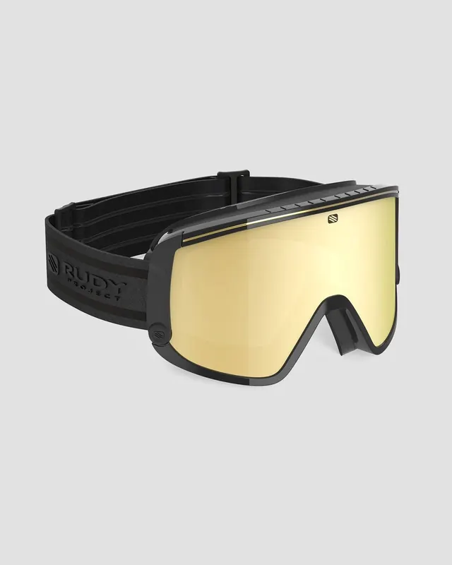 Gogle narciarskie Rudy Project SPINCUT BLACK GLOSS - Multilaser Gold DL (one size)