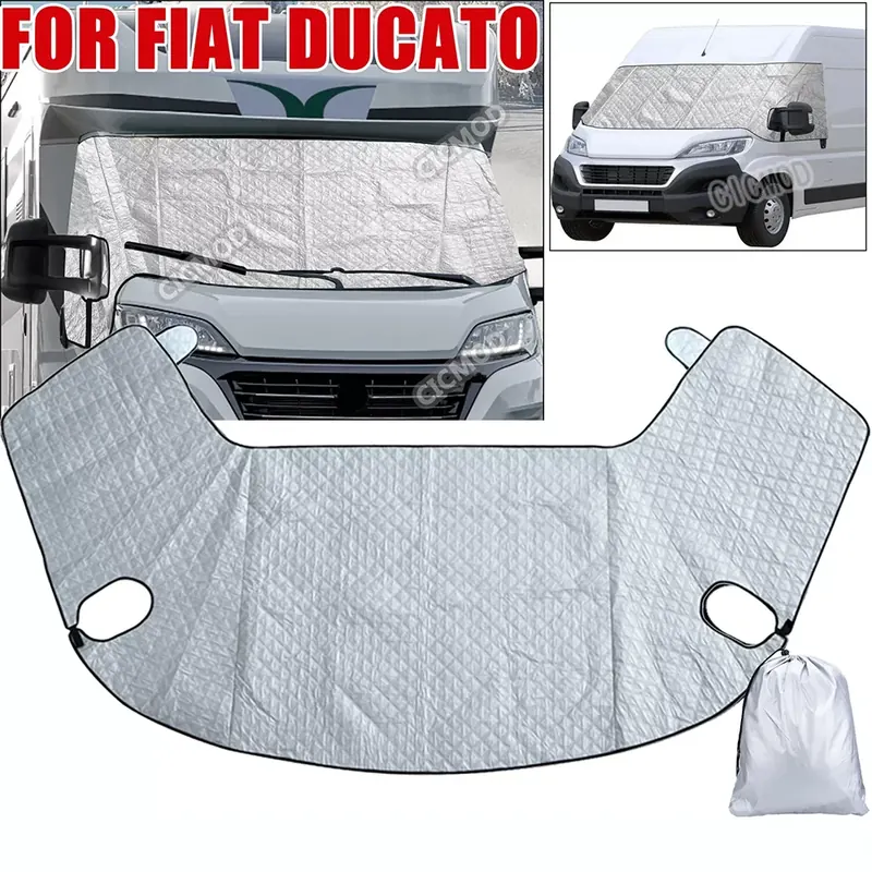 Osłona przeciwsłoneczna na przednią szybę kampera, termiczna osłona na szybę do Fiat Ducato Peugeot Boxer Citroen Relay