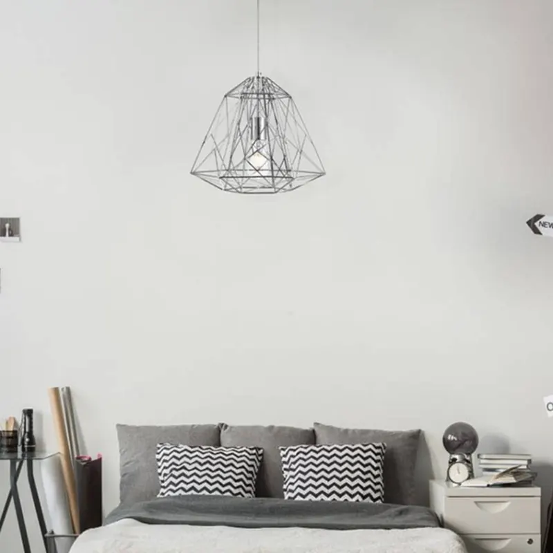 Lampa zawieszenia Geometric Cage chromowa