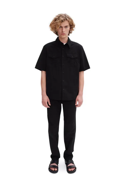 A.P.C. Unisex Short-sleeve Shirt Joey Black Maat: M | Overhemden Outlet | Unisex | Zwart