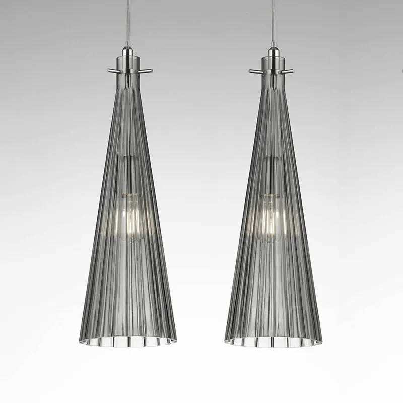 Lampa wisząca Costa Rica, 2-punktowa, szara