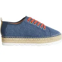 White Stuff Espadrille Lace Up Flatforms Chamb Blue Maat: 4 | Espadrilles Outlet | Dames | Blauw