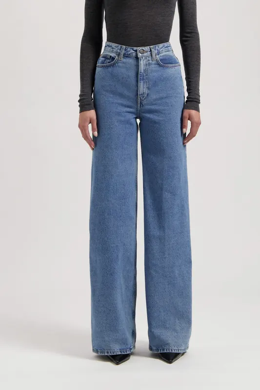 Mud Jeans Sara High Loose Stone Vintage Maat: W26L30 | Jeans Outlet | Dames | Blauw