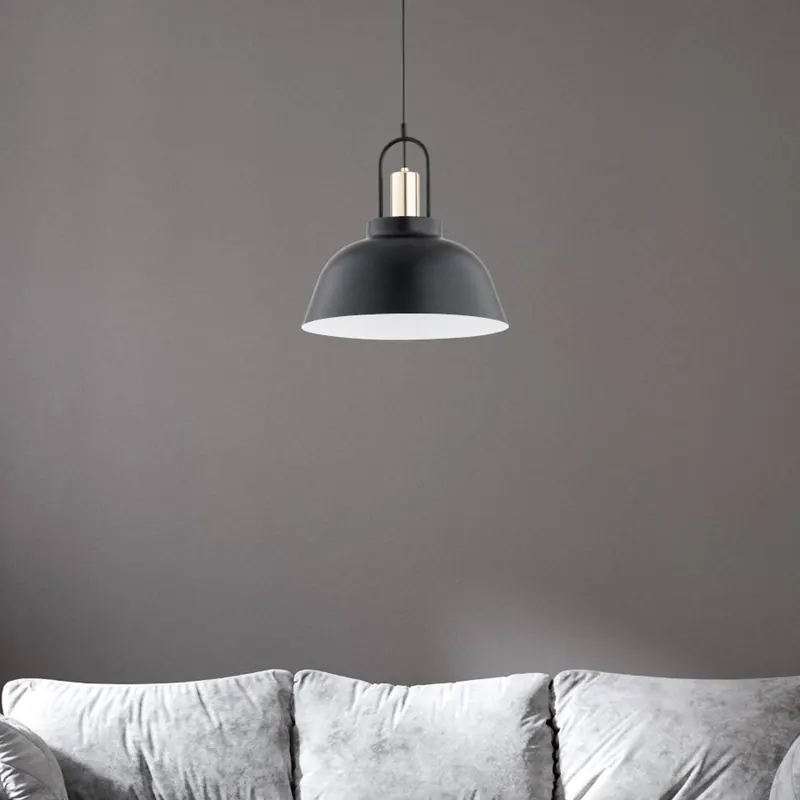 Lampa wisząca Mirave, kolor czarny/złoty, Ø 39,5 cm, metal