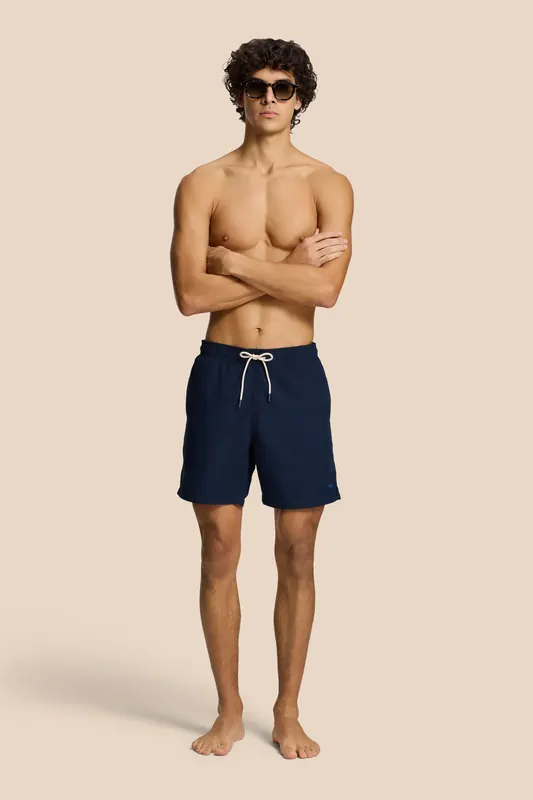 Shiwi Men Mike Swim Shorts 7 Inch Solid Blue Dark Navy Maat: S | Zwembroeken Outlet | Heren | Blauw