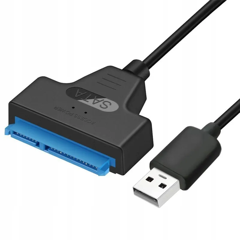 Adapter Usb 3.0 Na Sata 2,5 Konwerter Kabel Przejściówka Do Dysku Hdd Ssd