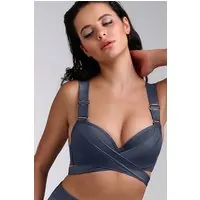 Marlies Dekkers Cache Coeur Steel Grey Push Up Bikini Top Maat: 70F | Bikini's Outlet | Dames | Grijs