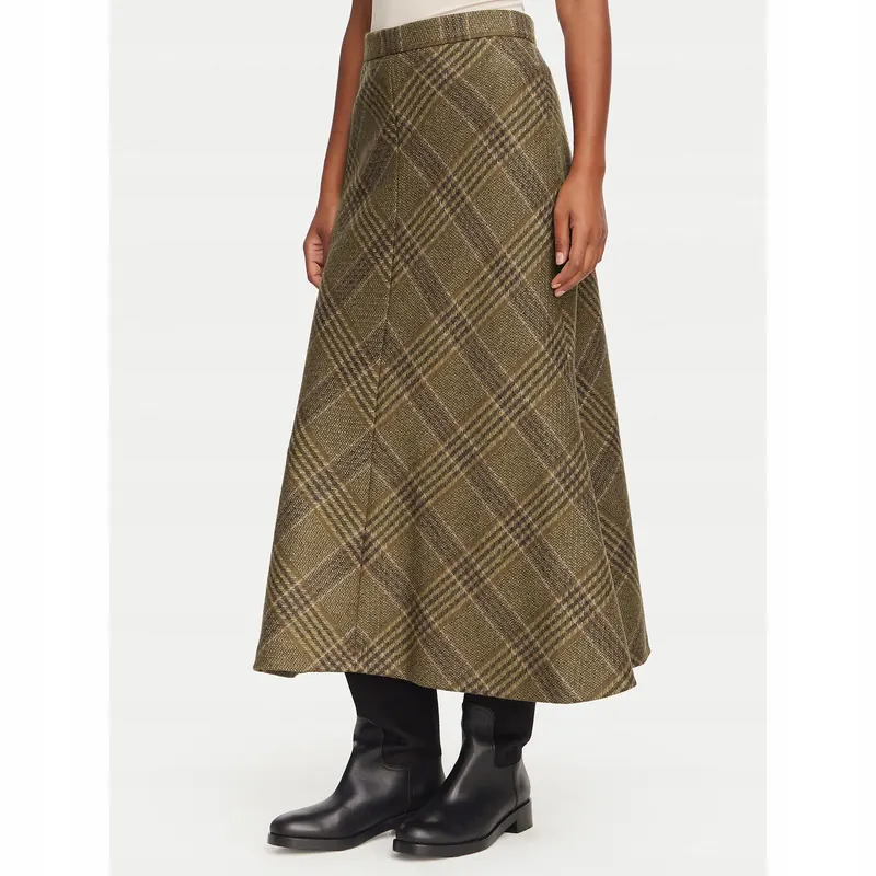 Damskie Spódnica midi 543483 brązowy