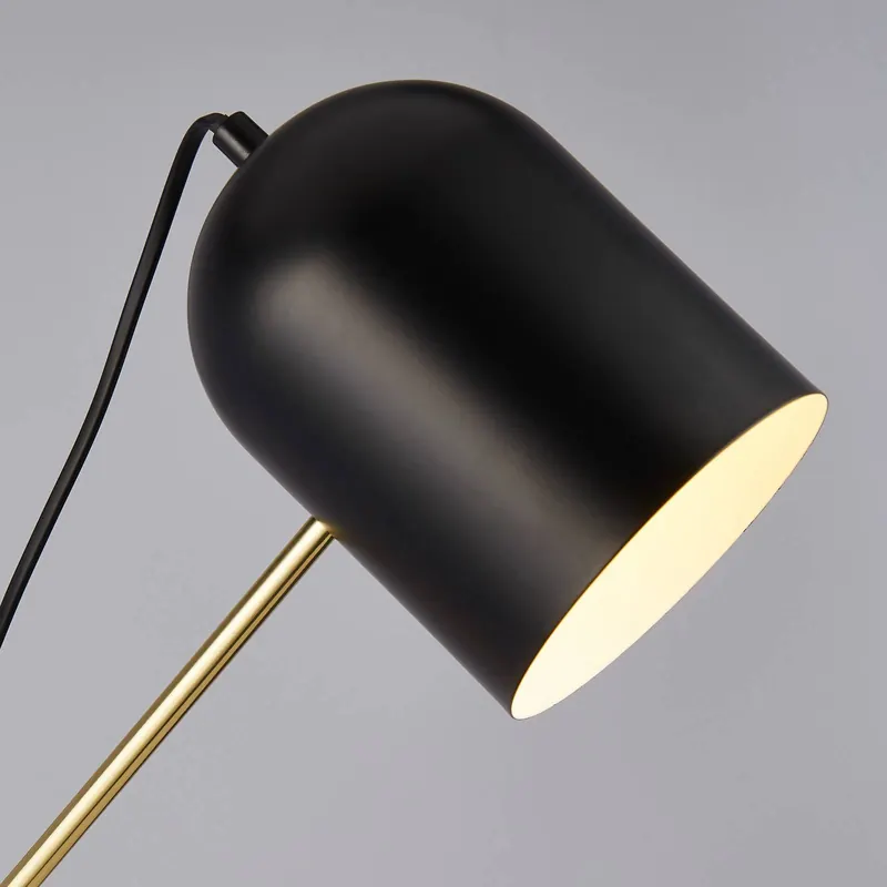 Lampa stojąca Zaliha, czarna/złota, metal, 120 cm, E27