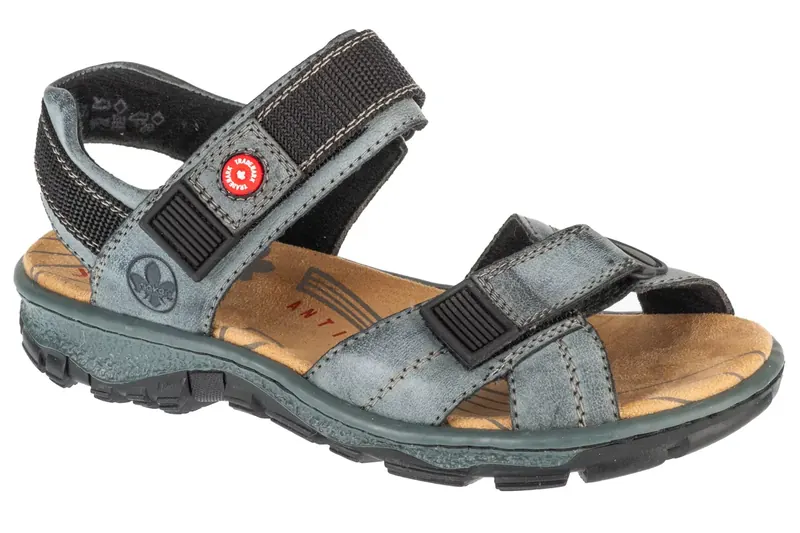Rieker Sandals 68851-14, Damskie, Niebieskie, sandały, skóra syntetyczna, rozmiar: 39
