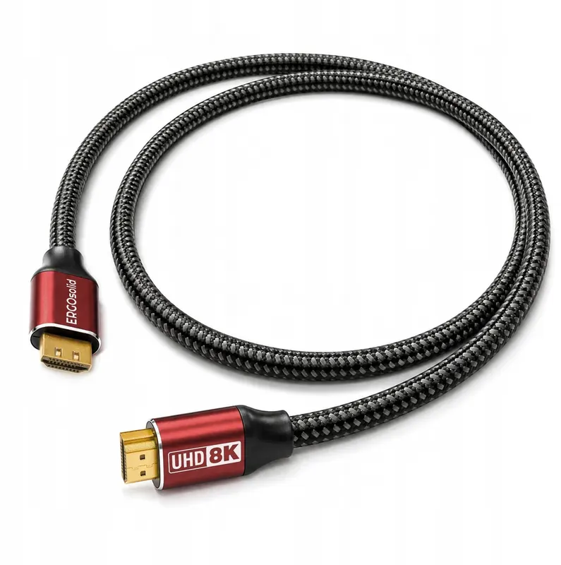 Ergosolid Hdmi 2.1 8K@60Hz 48Gbps – 3m (Miedź Ofc, Oplot, eARC, Atmos, Hdr)
