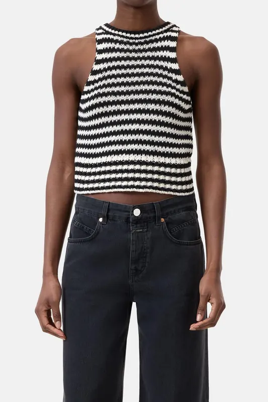 Closed Tank Top Black Maat: L | Mouwloze Tops Outlet | Dames | Zwart