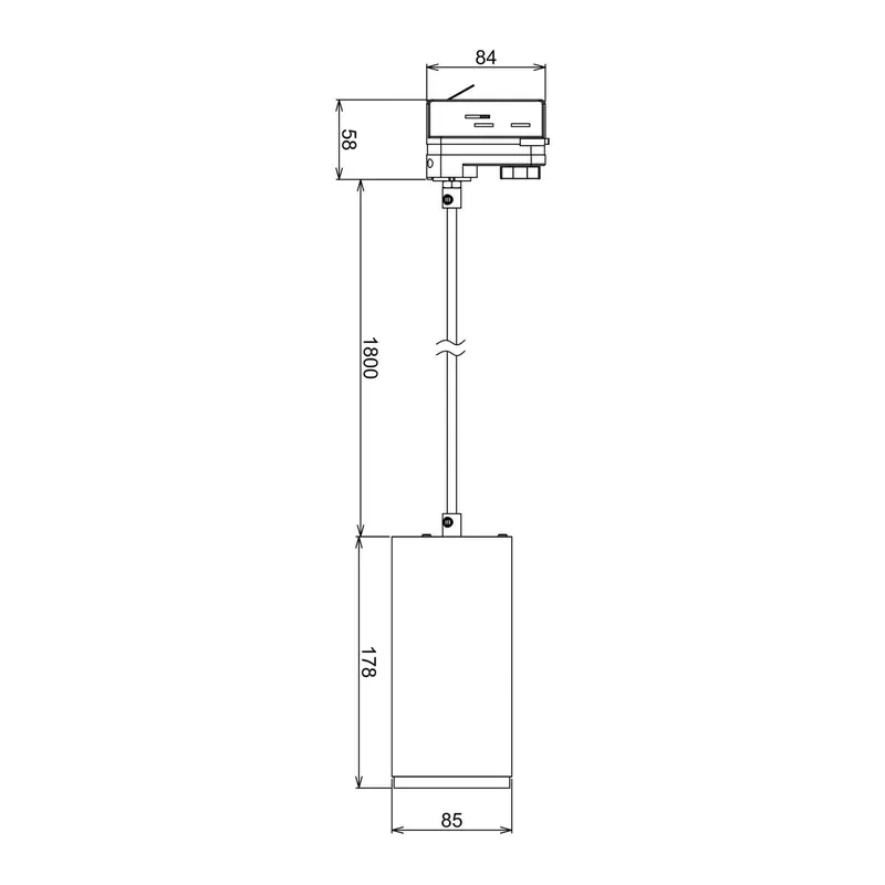 Lampa wisząca LED 3-fazowa 20 W czarna