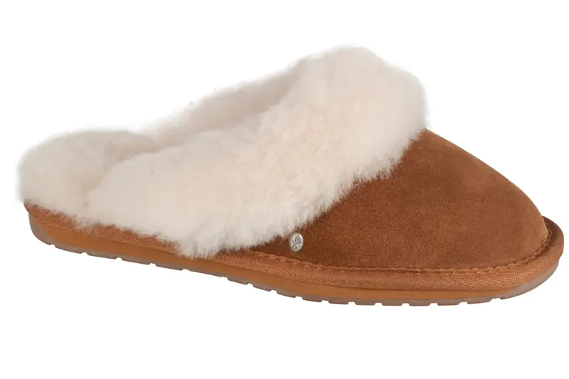 EMU Australia Jolie W10015-CHES, Damskie, Brązowe, kapcie, skóra zamszowa, rozmiar: 37
