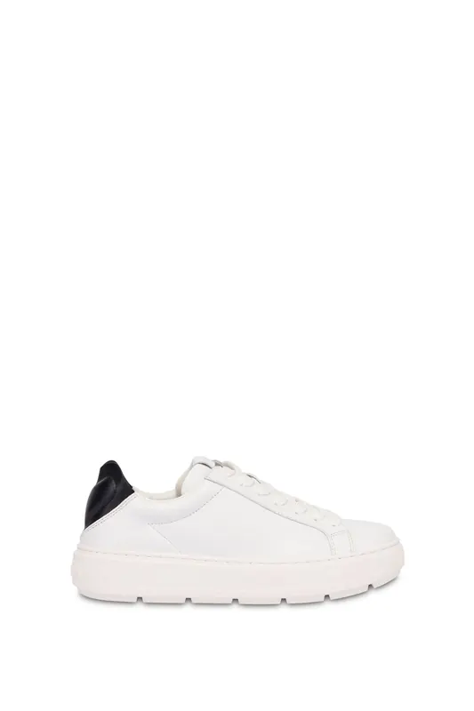 Moschino Nappa Leather And Lambskin Sneakers White Maat: 39 | Sneakers Outlet | Dames | Wit