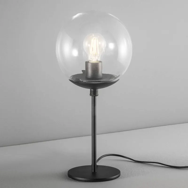 Lampa stołowa Global Ø 20 cm czarna