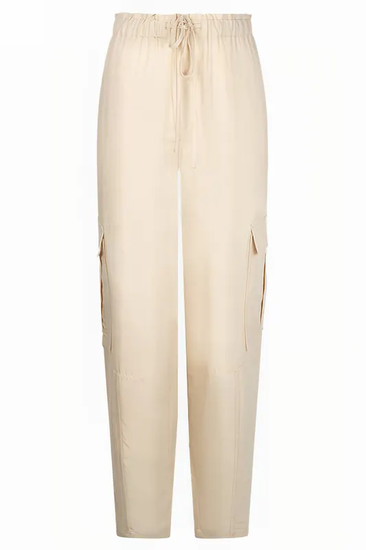 Another Label Naomi Pants Semolina Maat: M | Cargobroeken Outlet | Dames | Beige