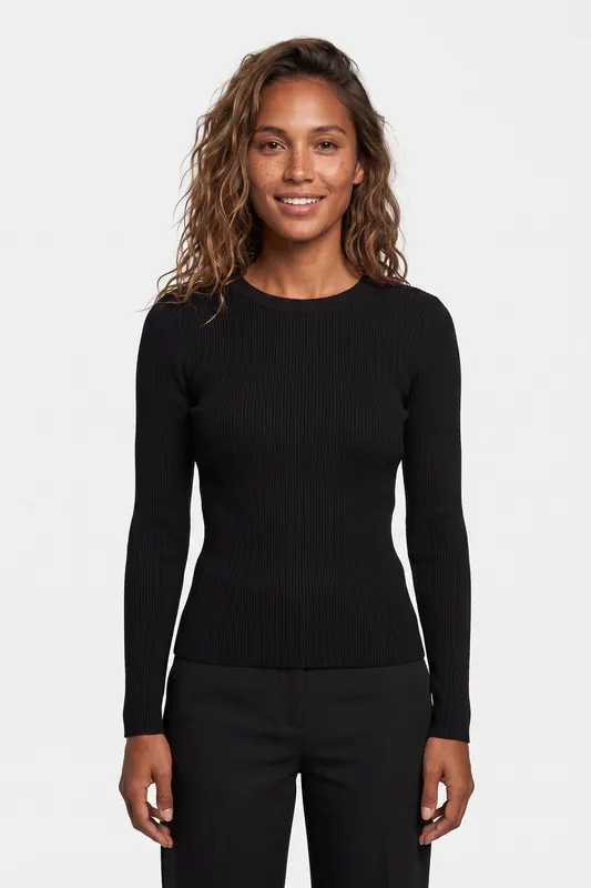 ARKET Tint Rib Sweater Black Maat: M | Sweaters Outlet | Dames | Zwart