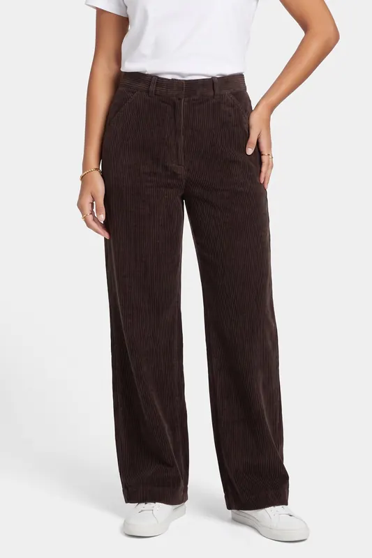 ARKET Eken Cord Trousers Brown Maat: 38 | Wijde Broeken Outlet | Dames | Bruin
