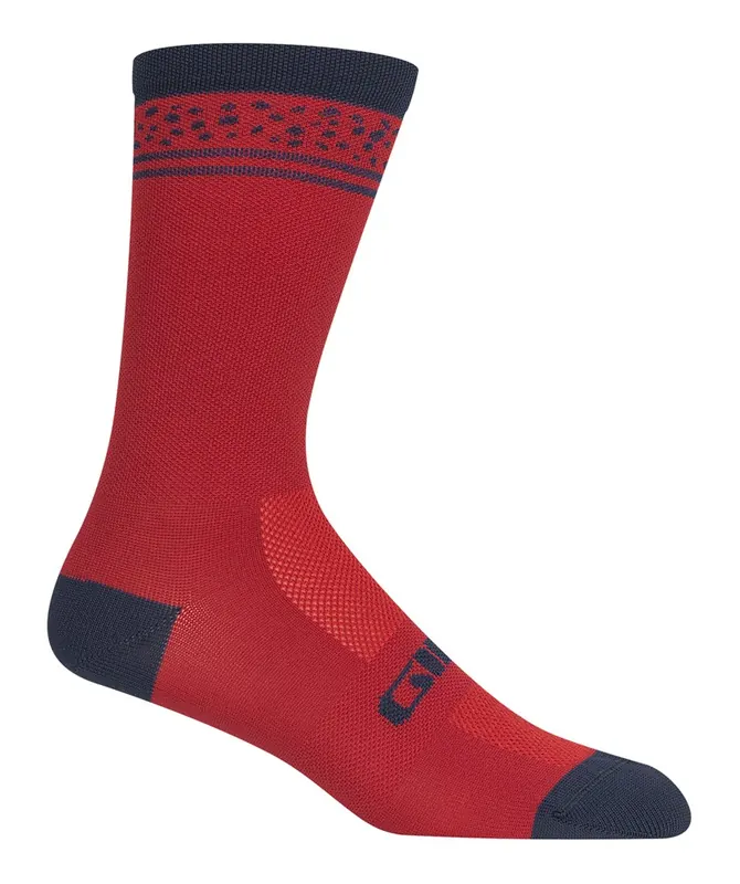 Skarpety GIRO COMP HIGH RISE ciemny czerwony lines (XL (46-48))