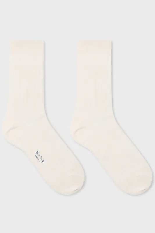 Paul Smith Women Sock Shadow Rib Off White Maat: OS | Slipjes Outlet | Dames | Ecru
