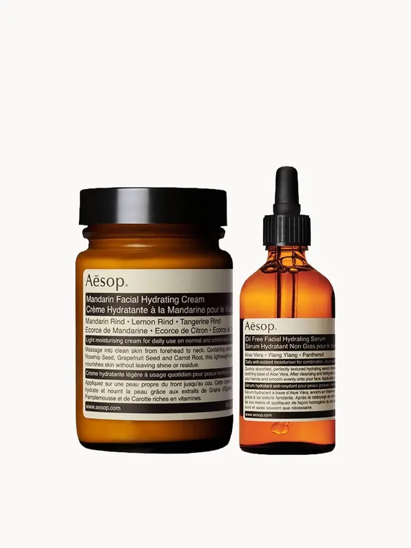 Aesop Mandarin Facial Cream and Lightweight Serum Duo