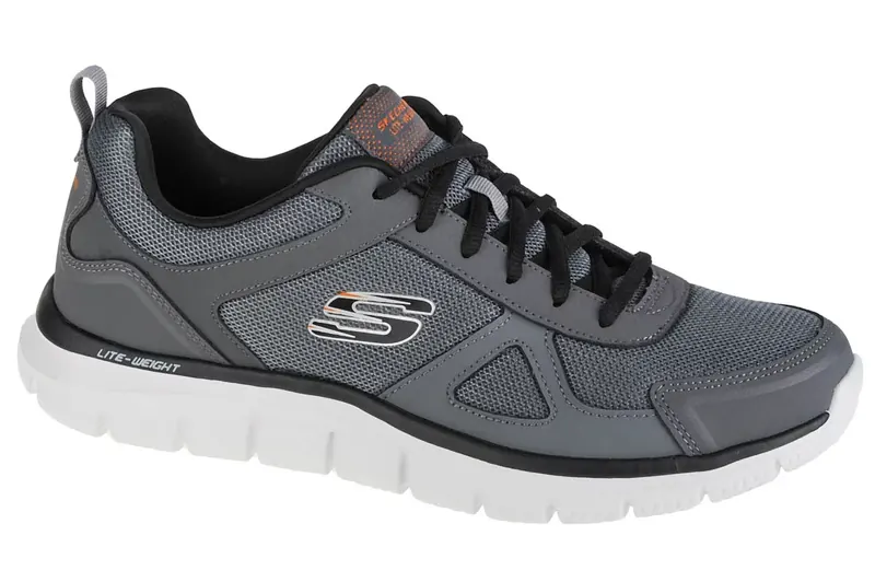 Skechers Track-Scloric 52631-CCBK, Męskie, Szare, buty sneakers, tkanina, rozmiar: 41